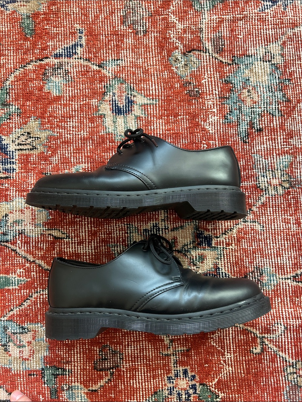 Dr. Martens 1461 Mono - Black Leather Derby Shoes - Size US 11M